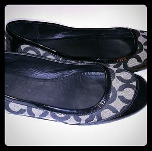 Coach True OP Black Gray Flats 9